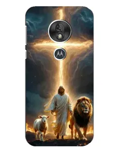 Чехол для Motorola MOTO G7 Play с картинкой «Лев Иуды и Свет»