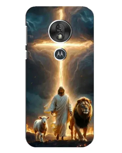 Чехол для Motorola MOTO G7 Play с картинкой «Лев Иуды и Свет»
