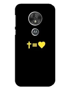 Чехол для Motorola MOTO G7 Play с картинкой «Сердце и Крест»