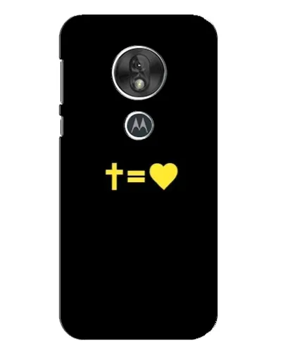 Чехол для Motorola MOTO G7 Play с картинкой «Сердце и Крест»