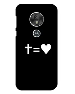 Чехол для Motorola MOTO G7 Play с картинкой «Крест и Сердце»