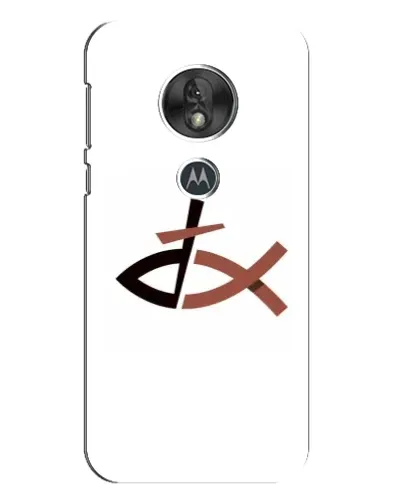 Чехол для Motorola MOTO G7 Play с картинкой «Рыба и крест»