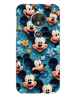 Чохол для Motorola MOTO G7 Play з картинкою «Паттерн Міккі та Мінні»