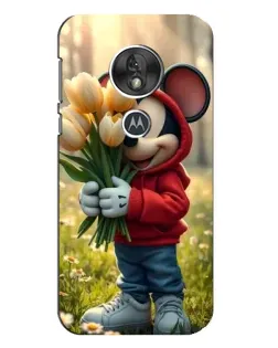 Чехол для Motorola MOTO G7 Play с картинкой «Микки с тюльпанами»