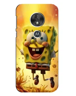 Чехол для Motorola MOTO G7 Play с картинкой «Губка Боб прыгает»