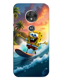 Чехол для Motorola MOTO G7 Play с картинкой «Губка Боб серфингист»