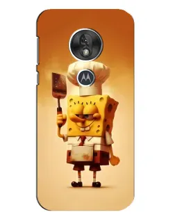 Чехол для Motorola MOTO G7 Play с картинкой «Губка Боб повар»