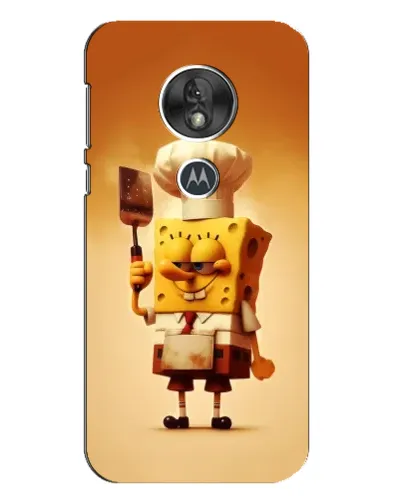 Чехол для Motorola MOTO G7 Play с картинкой «Губка Боб повар»