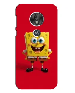Чехол для Motorola MOTO G7 Play с картинкой «Спанч Боб на красном»