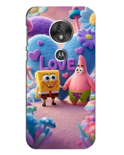 Чехол для Motorola MOTO G7 Play с картинкой «Губка Боб Патрик»