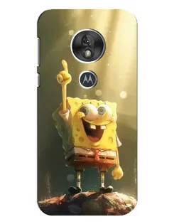 Чехол для Motorola MOTO G7 Play с картинкой «Сияющий Спанч Боб»