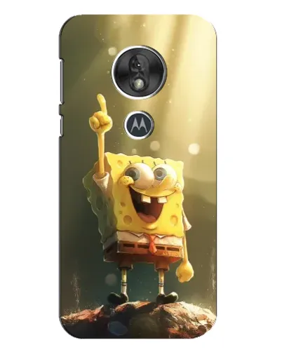 Чехол для Motorola MOTO G7 Play с картинкой «Сияющий Спанч Боб»