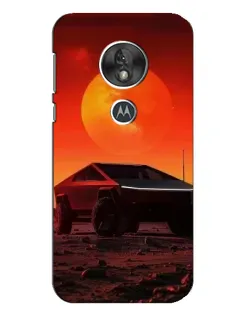 Чехол для Motorola MOTO G7 Play с картинкой «Cybertruck на Марсе»