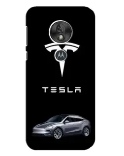 Чехол для Motorola MOTO G7 Play с картинкой «Tesla Model Y»
