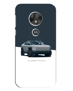 Чехол для Motorola MOTO G7 Play с картинкой «Серебристый Cybertruck Tesla»