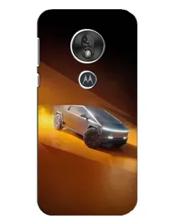 Чехол для Motorola MOTO G7 Play с картинкой «Cybertruck в пустыне»