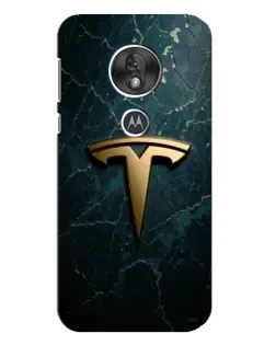 Чехол для Motorola MOTO G7 Play с картинкой «Мраморная Tesla Gold»
