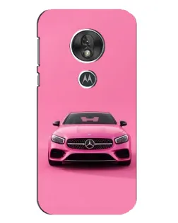 Чехол для Motorola MOTO G7 Play с картинкой «Розовый Mercedes AMG»