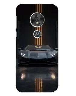 Чехол для Motorola MOTO G7 Play с картинкой «Lamborghini золотые линии»