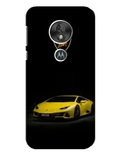 Чехол для Motorola MOTO G7 Play с картинкой «Lamborghini желтый акцент»
