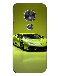 Чехол для Motorola MOTO G7 Play с картинкой «Салатовый Lamborghini Huracan»