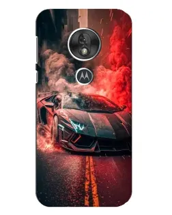 Чехол для Motorola MOTO G7 Play с картинкой «Lamborghini красный дым»