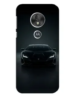 Чехол для Motorola MOTO G7 Play с картинкой «Черный Lamborghini Aventador»