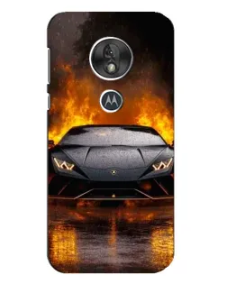 Чехол для Motorola MOTO G7 Play с картинкой «Lamborghini в огне»