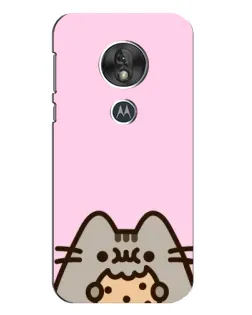 Чехол для Motorola MOTO G7 Play с картинкой «Pusheen и печенье» Чехол для Motorola MOTO G7 Play с картинкой «Pusheen и печенье»