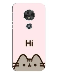 Чехол для Motorola MOTO G7 Play с картинкой «Пушин говорит Hi»