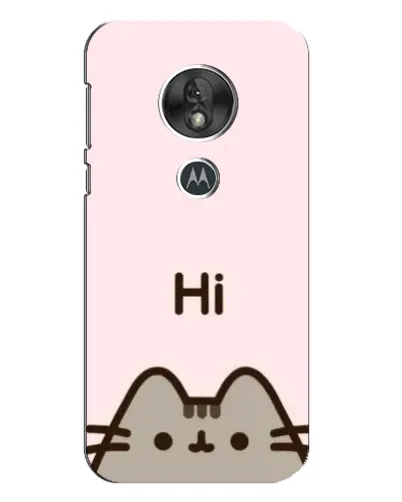 Чехол для Motorola MOTO G7 Play с картинкой «Пушин говорит Hi»