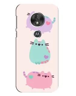 Чехол для Motorola MOTO G7 Play с картинкой «Pusheen трио»