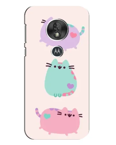 Чехол для Motorola MOTO G7 Play с картинкой «Pusheen трио»