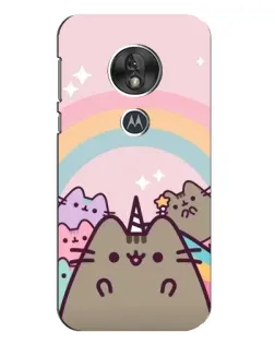 Чехол для Motorola MOTO G7 Play с картинкой «Единорог Pusheen»