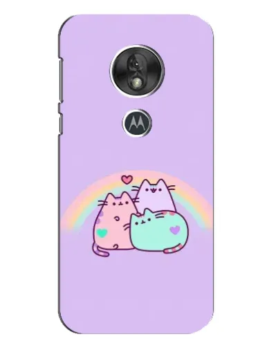 Чехол для Motorola MOTO G7 Play с картинкой «Радужные Пушины»