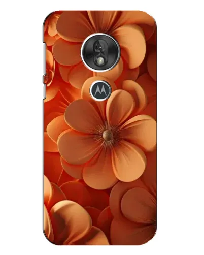 Чехол для Motorola MOTO G7 Play с картинкой «Оранжевый макро цветок»