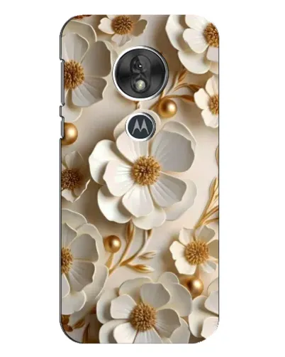 Чехол для Motorola MOTO G7 Play с картинкой «Белие бумажние  цвети»