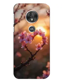 Чехол для Motorola MOTO G7 Play с картинкой «Розовый цвет сердце на фоне заката» Чехол для Motorola MOTO G7 Play с картинкой «Розовый цвет сердце на фоне заката»