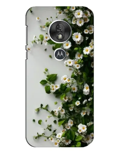 Чехол для Motorola MOTO G7 Play с картинкой «Ветка мелких белых цветов»
