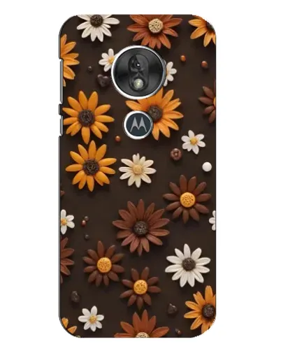 Чехол для Motorola MOTO G7 Play с картинкой «Узор из маленьких подсолнухов»