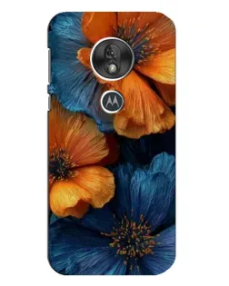 Чехол для Motorola MOTO G7 Play с картинкой «Яркая сине-оранжевая флора» Чехол для Motorola MOTO G7 Play с картинкой «Яркая сине-оранжевая флора»