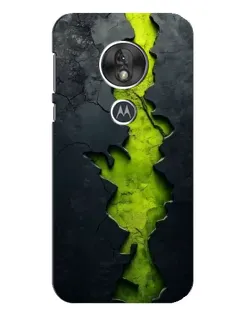 Чехол для Motorola MOTO G7 Play с картинкой «Салатовый разлом скалы»