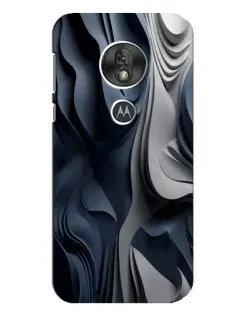 Чехол для Motorola MOTO G7 Play с картинкой «Объемные синие складки»