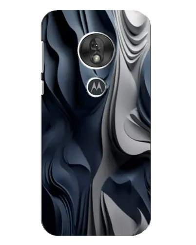 Чехол для Motorola MOTO G7 Play с картинкой «Объемные синие складки»