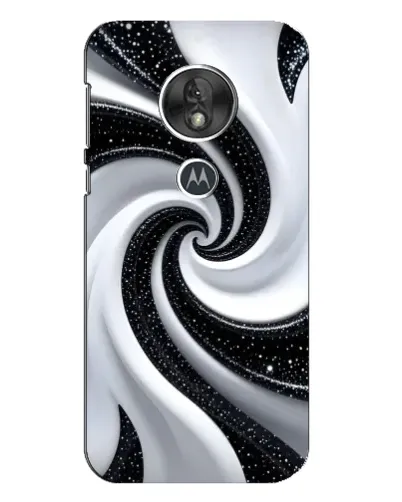 Чехол для Motorola MOTO G7 Play с картинкой «Черно-белая спираль»