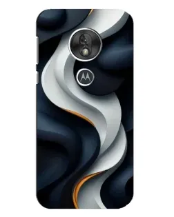 Чехол для Motorola MOTO G7 Play с картинкой «Объемные черно-белые ленты»
