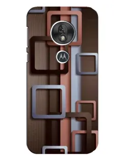 Чехол для Motorola MOTO G7 Play с картинкой «Коричневые объемные квадраты»