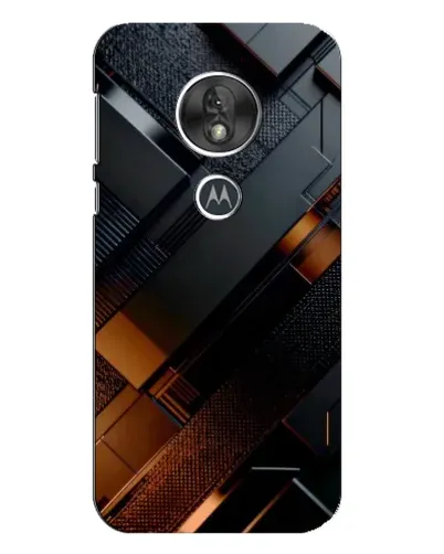 Чехол для Motorola MOTO G7 Play с картинкой «Черные геометрические блоки»