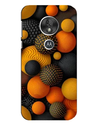 Чехол для Motorola MOTO G7 Play с картинкой «Объемные оранжевые сферы»