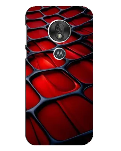 Чехол для Motorola MOTO G7 Play с картинкой «Красная глянцевая сетка»